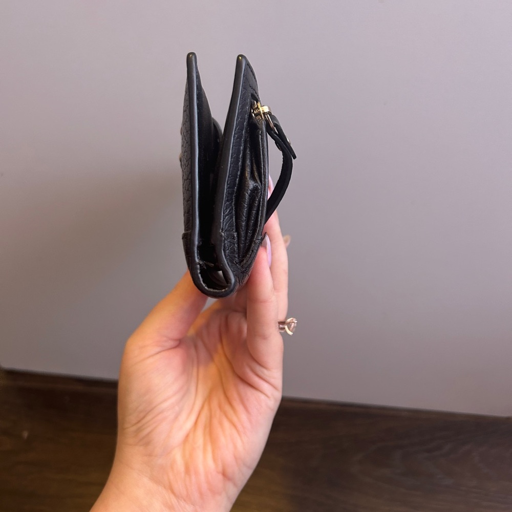 Kate Spade Black Textured Leather Card Holder - Picture 2 of 5